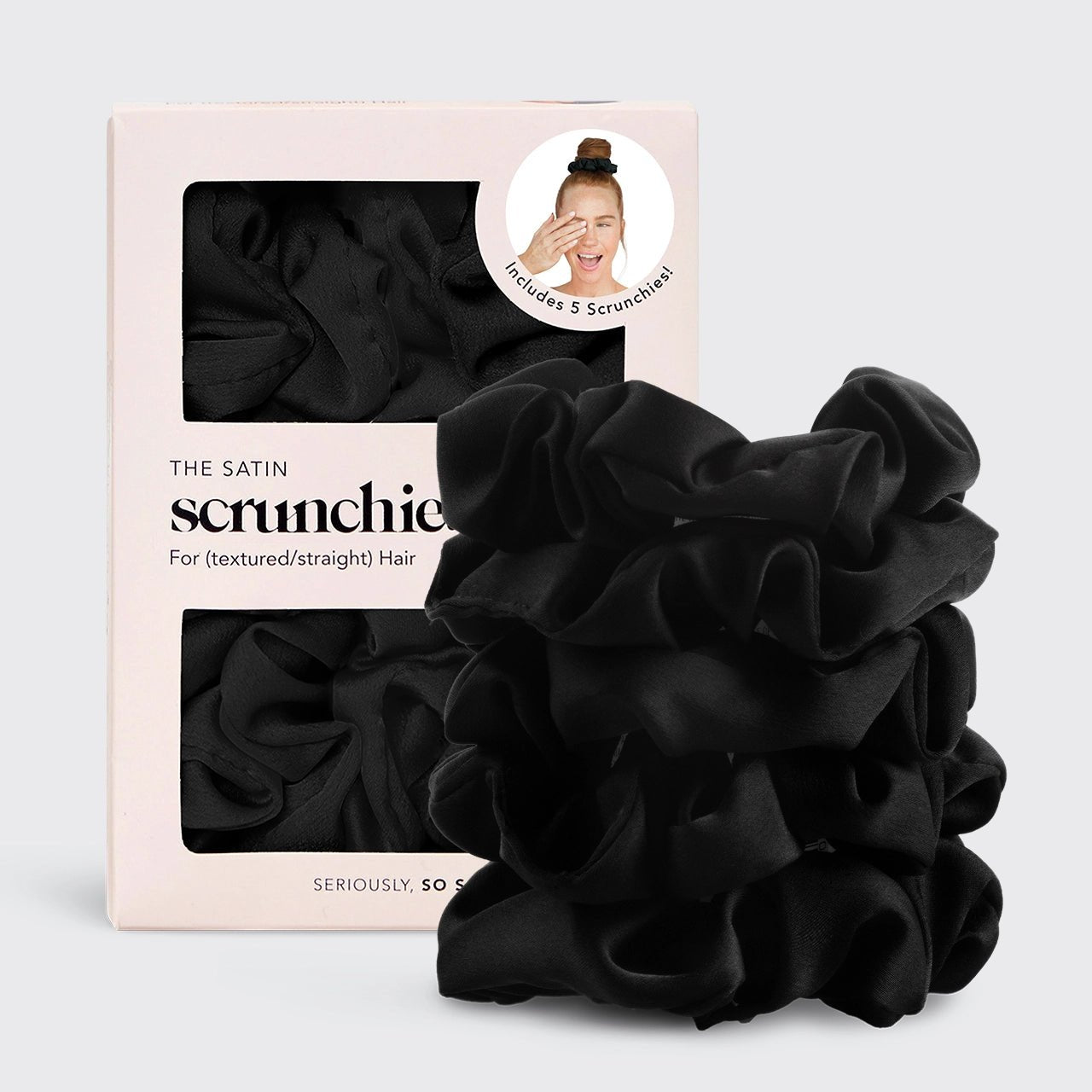 Satin Sleep Scrunchies - Black - Accessories Gift Ideas